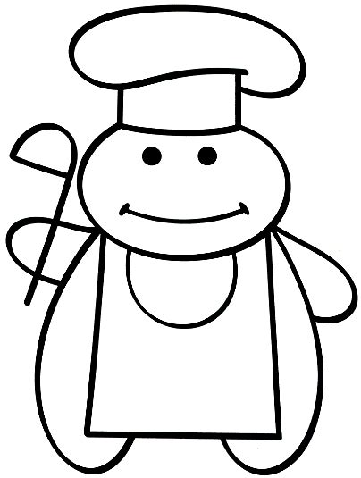 coloring page cook