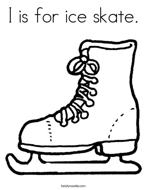 ice skate outline coloring home