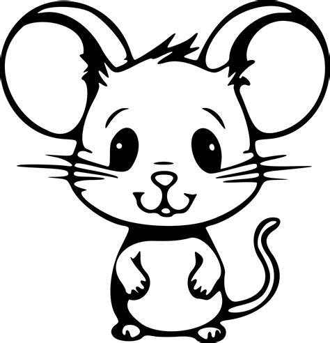 mouse clip art black  white