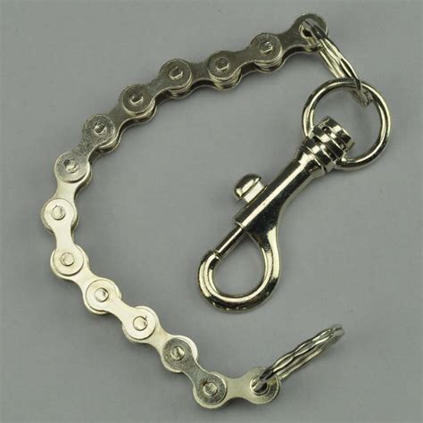 shop   buy bicycle chain keychain  key ring nickel plated  keyringcom large