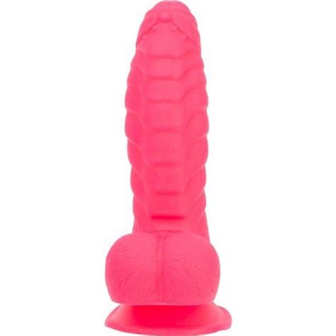 addiction tom 7 100 silicone dildo with balls hot pink sex toys