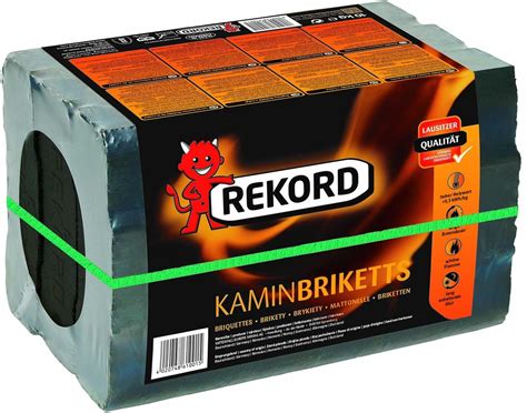 rekord briquettes de lignite  kg dans  pack pratique en film