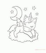 Sleeping Pummeleinhorn Einhorn Coloringpages Ausmalbild Unicorns Pummel sketch template