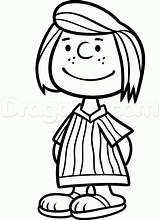 Peppermint Patty Snoopy Peanuts Library Clipart Effortfulg sketch template