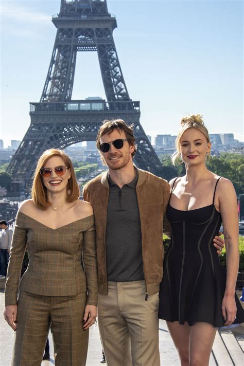 Actors Jessica Chastain Michael Fassbender And Sophie Turner Attend
