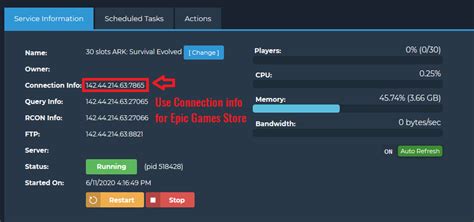how to connect to ark server with ip epic games quyasoft