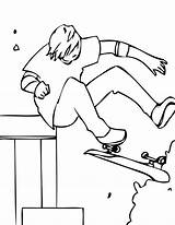 Skateboard Skateboarding Coloringhome sketch template