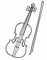 Violin Coloring Drawing Et Pages Kids Clipartkid Instruments Pencil sketch template