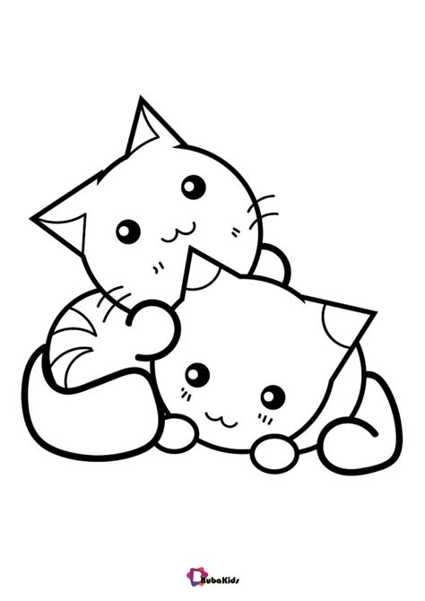 printable cute cat coloring pages
