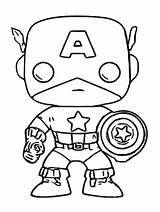 Captain America Funko Coloring Pages Printable Kids Description sketch template