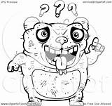 Confused Outlined Panda Ugly Clipart Cartoon Thoman Cory Coloring Vector 2021 sketch template