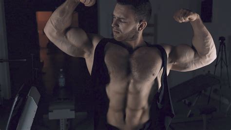 giant muscle boy destroying  shirt  awesome huge muscles sergey frost youtube