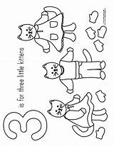 Coloring Kittens Little Three Clipart Pages Printable Activities Popular Library Coloringhome Related sketch template