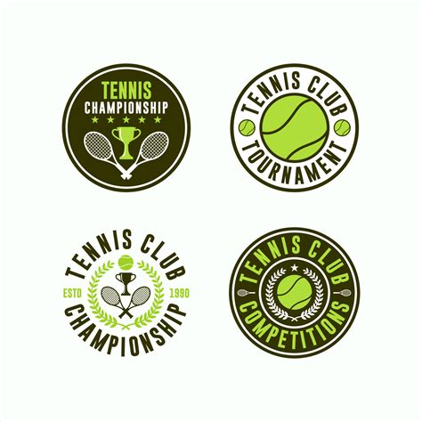 tournament tennis club logo collections  vector art  vecteezy