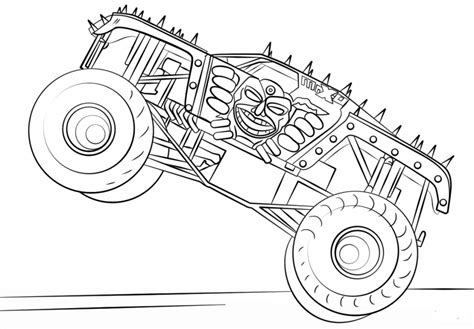 monster jam truck pages coloring pages