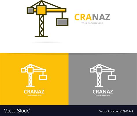 crane  construction logo design royalty  vector image