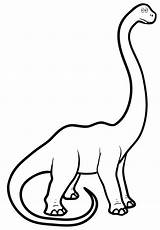 Coloring Apatosaurus Library Clipart sketch template