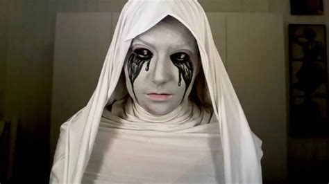 Ahs Asylum Face Paint Quick Tutorial Halloween Youtube