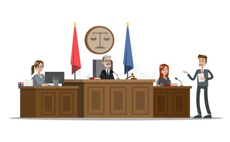 Cartoon Background Courtroom Stock Illustrations 252