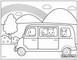 Coloring Trip Critters Car Calico Pages Printable sketch template