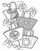 Beach Party Coloring Pages Summer Amazon Book Emoji sketch template