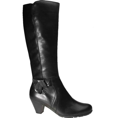 gabor marissa ladies long leather black boots gabor shoes