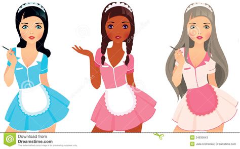 Girls Maid Stock Vector Illustration Of Female Uniform 24935643