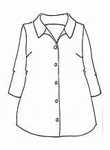 Blouse Drawing Shirt Line Getdrawings sketch template