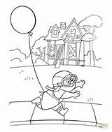 Coloring Carl Pages Young Trying Fly Printable Silhouettes Supercoloring sketch template