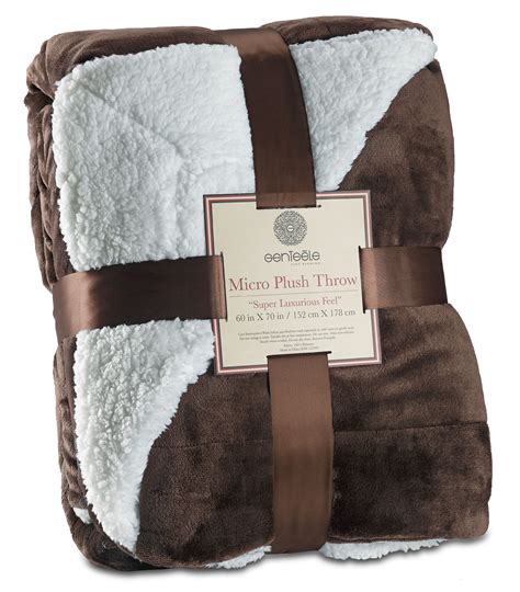 genteele super soft luxurious sherpa throw blanket    brown walmartcom