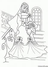 Bride Coloring Pages Colorkid Stairs Public sketch template