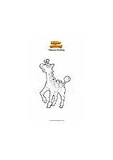 Girafarig sketch template