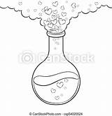 Potion Coloring Isolated Imitation sketch template