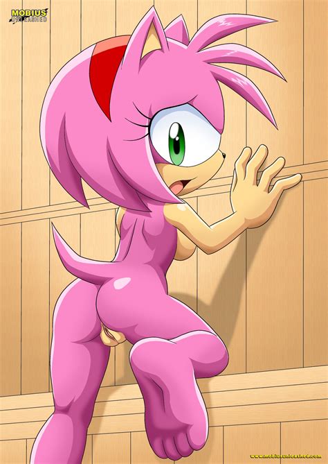 xbooru amy rose asking for it horny looking at viewer mobius unleashed sonic series sonic