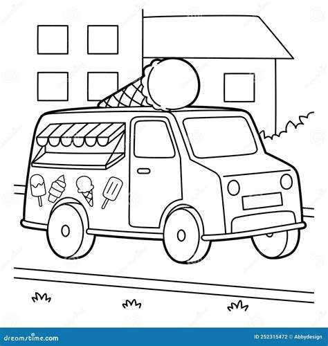 ice cream shop coloring pages