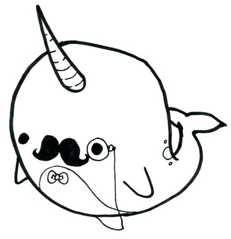 narwhale coloring pages coloring home