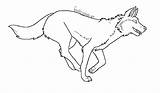 Wolf Running Lineart Drawing Outline Line Coloring Deviantart Clipart Popular sketch template