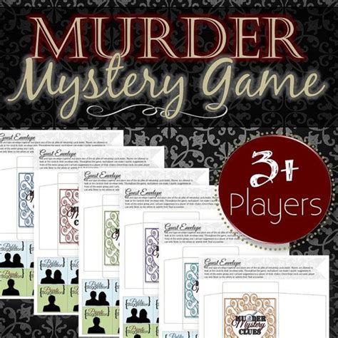 editable reusable murder mystery game clue style instant