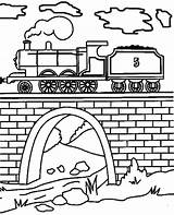 Bridge Kids Railroad Printablefreecoloring Tulamama Designlooter sketch template