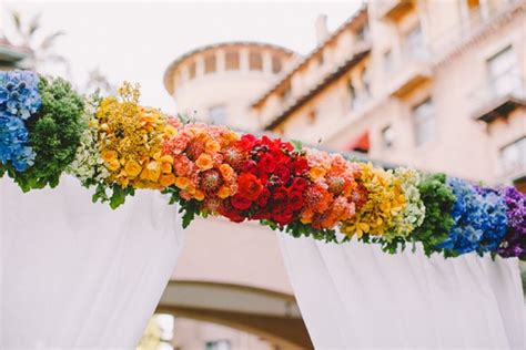 rich floral touches rainbow wedding theme popsugar love and sex photo 14