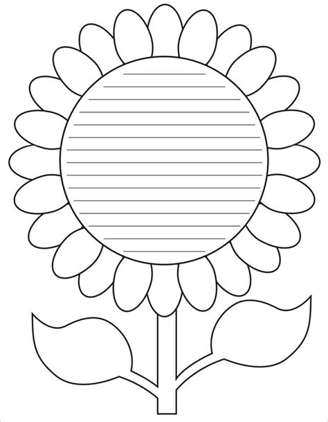 printable flower template pattern