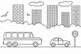 Cidade Cidades Atividades Colorear sketch template