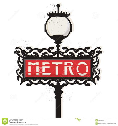 paris metro sign vector editorial image image  decorative