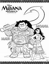Moana Coloring Pages Disney Sheets Activity Maui Printables sketch template