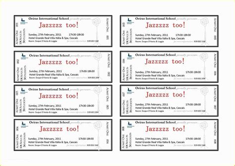 sample event  template   ticket templates  word