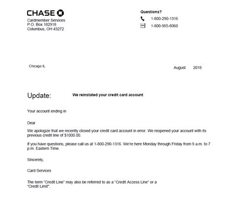 attempt    chase account reinstated  shutdown due    inquires