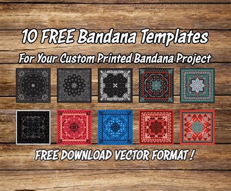 custom bandana templates templates  bandana templates