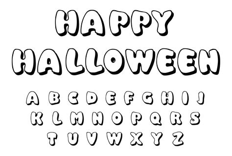 happy halloween  printable letters     printablee