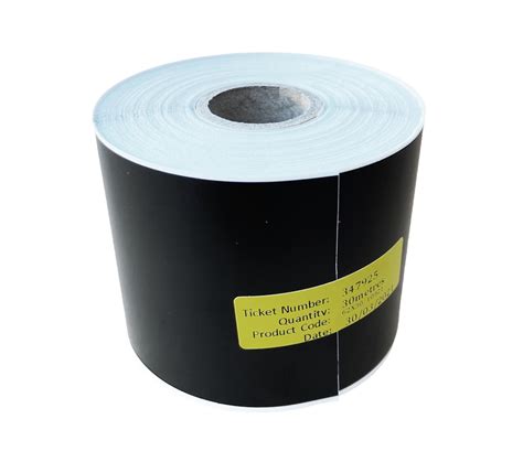 mm   continuous black polypropylene label roll easy peel permanent adhesive labelling