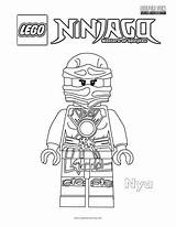 Ninjago Nya Coloring Lego Pages Template sketch template